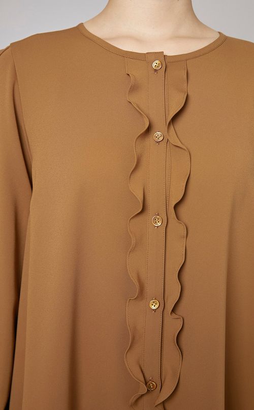 フリルデザインフレアワンピース