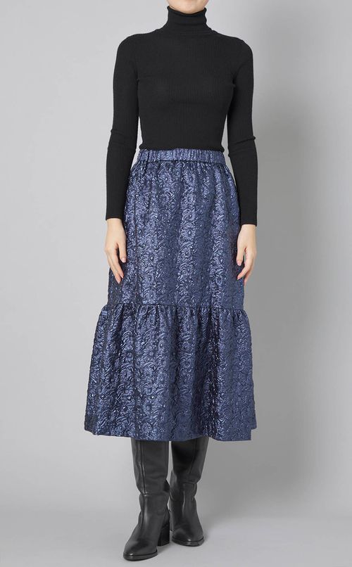 箔エンボスフレアスカート