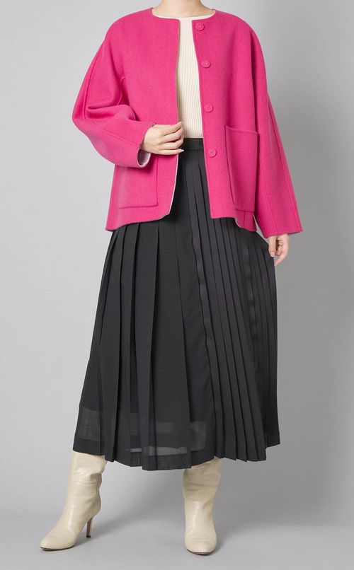 シアープリーツラップスカート