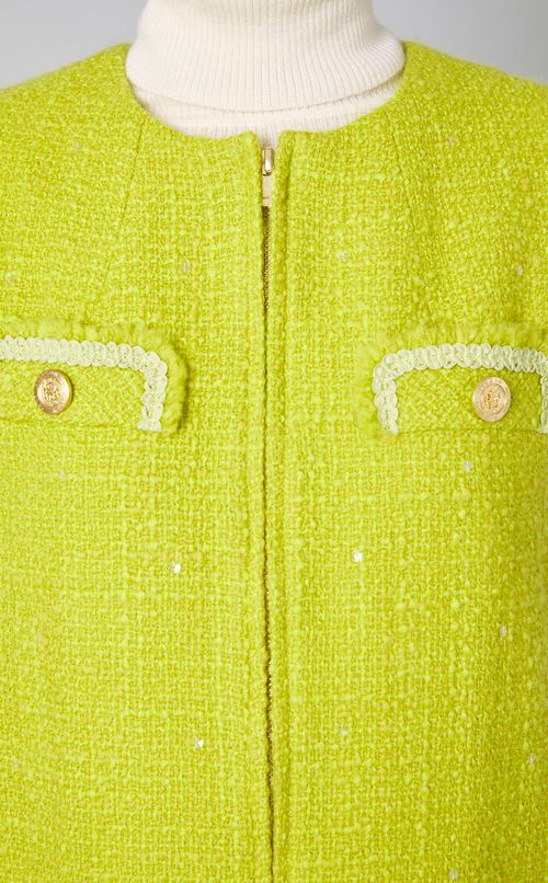 ツイードロングジレワンピース