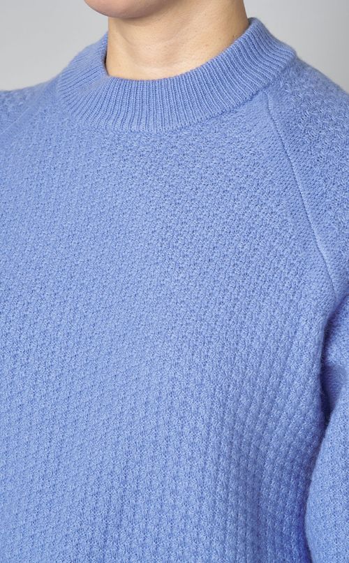 カノコ柄ラグランスリーブニット