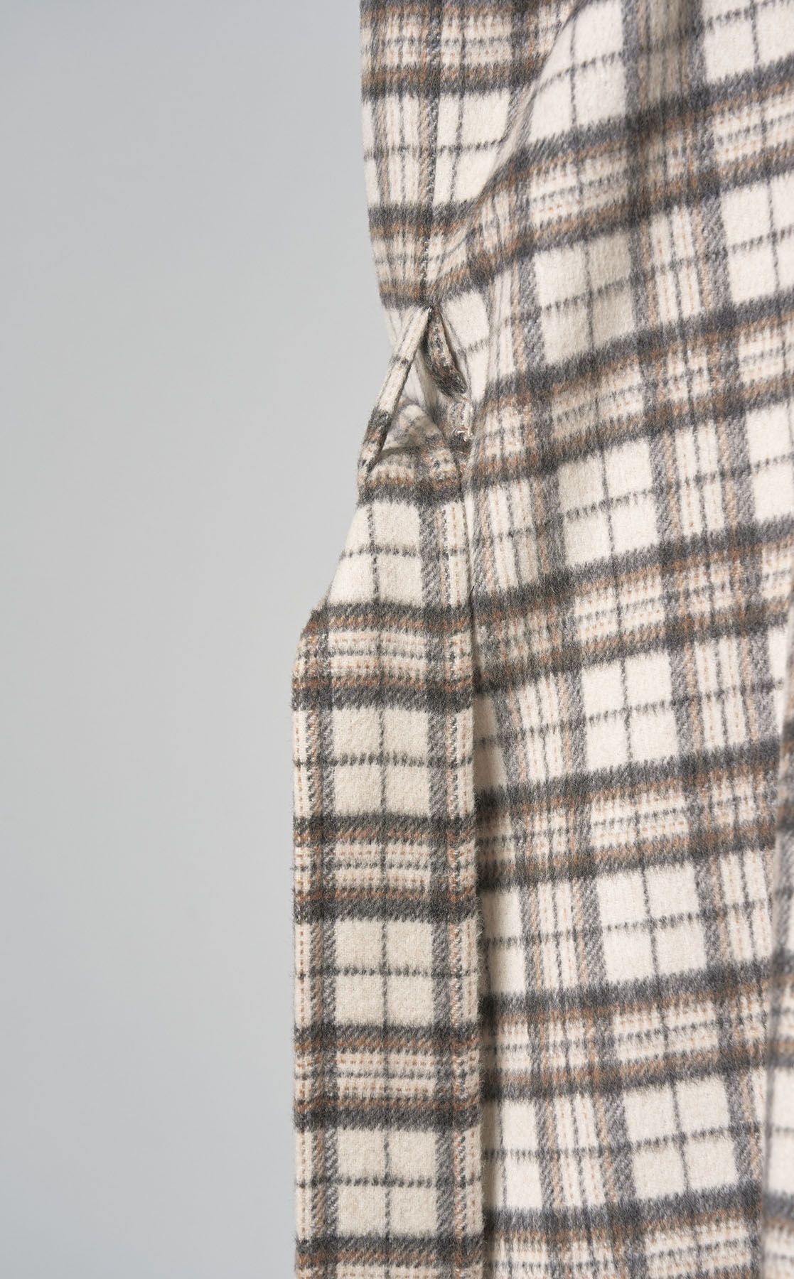 AMACA アマカ　チェック　リバーロングコート　38 定価8.8万円 AMACA｜チェックリバーロングコート