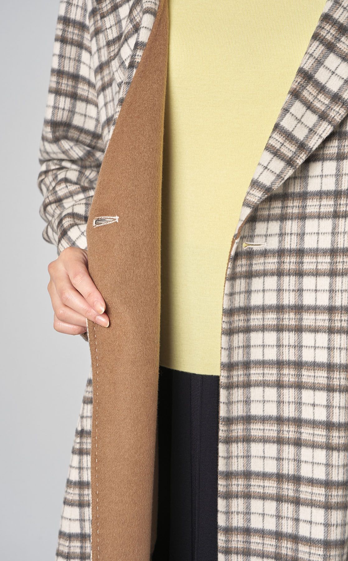AMACA｜チェックリバーロングコート