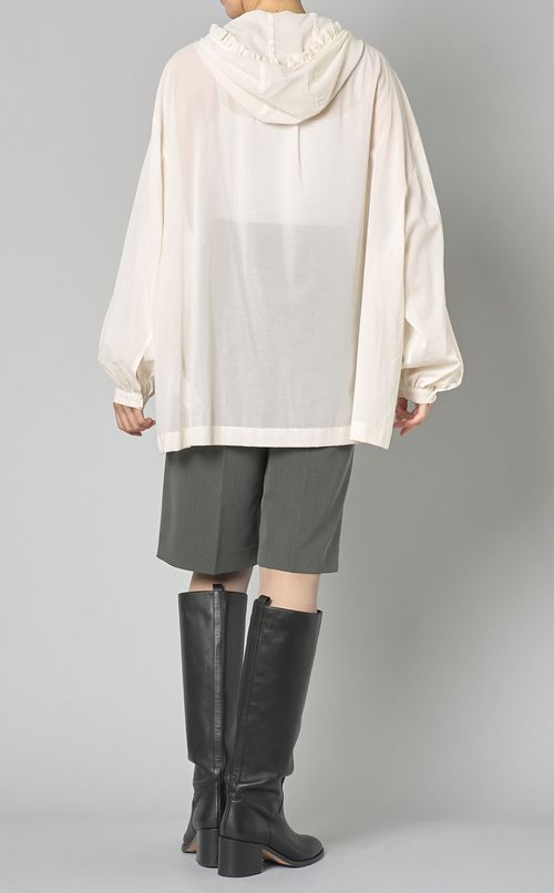 ギャザーフーディオーバーシャツ