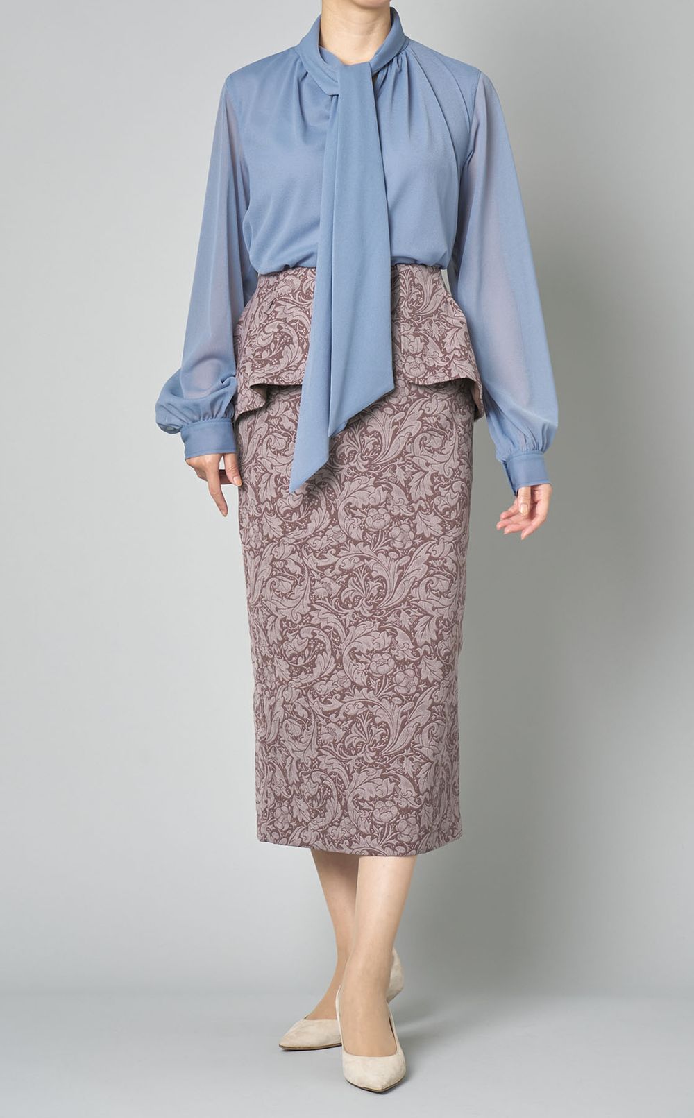 チュールボウタイブラウス