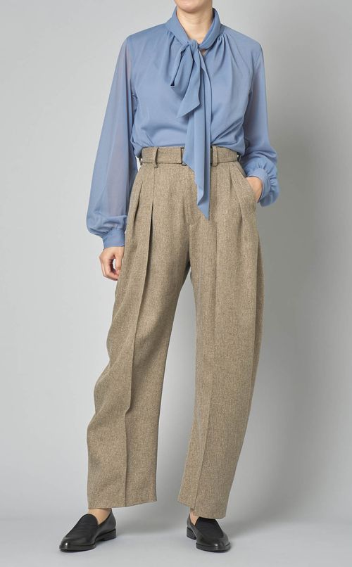 チュールボウタイブラウス