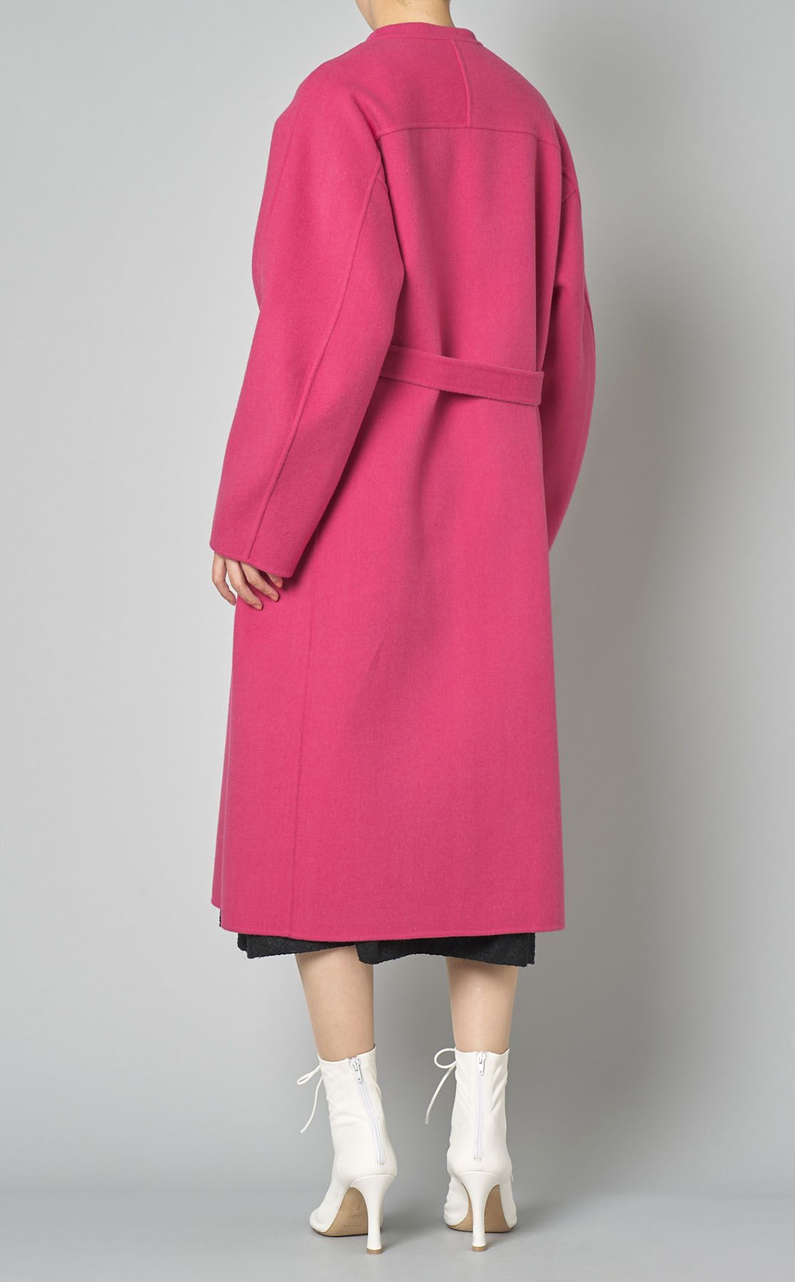 新品タグ付き　アドーア ロングコート ピンク カシミヤ100％ ADORE｜2トーンリバーロングコート