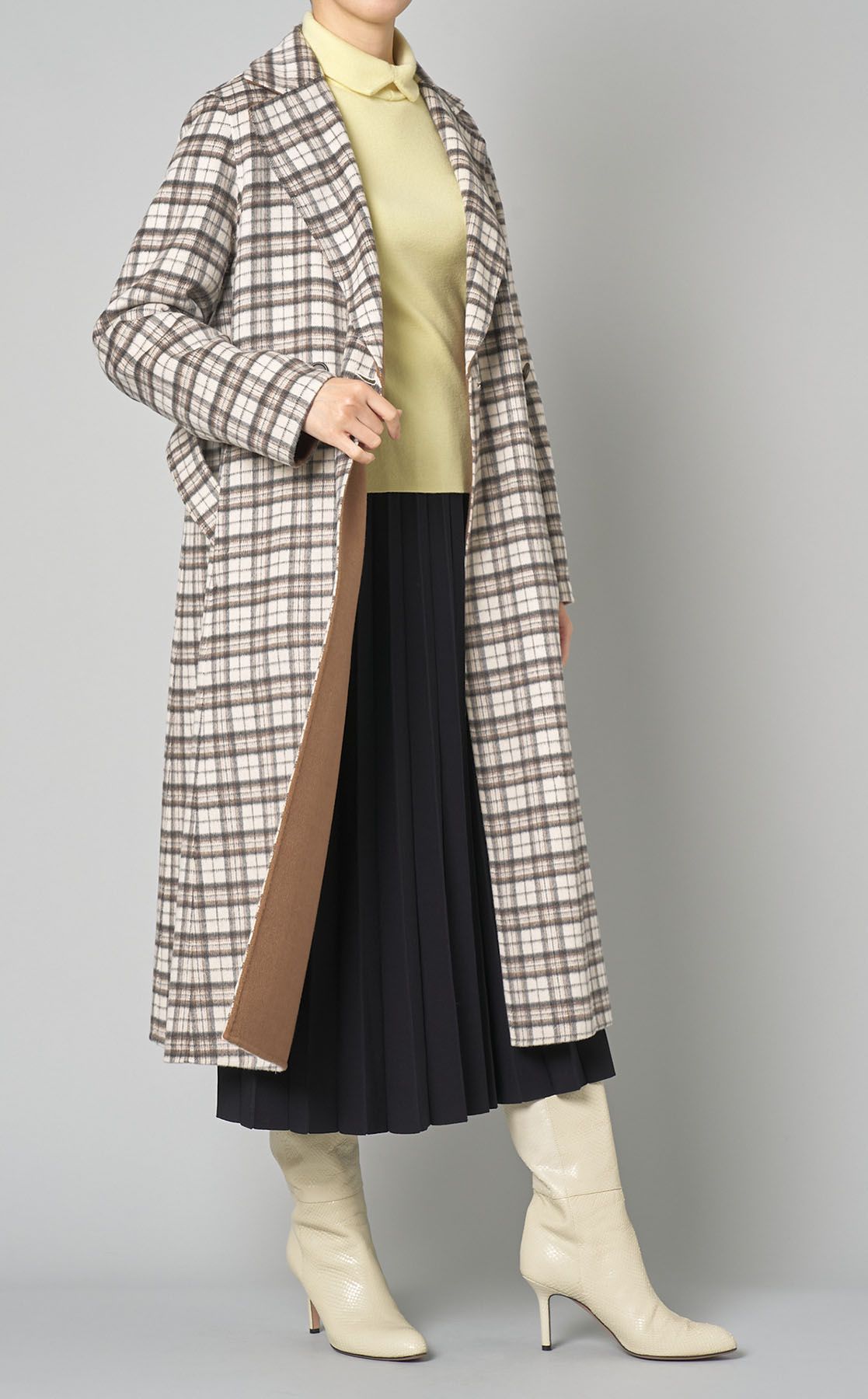 AMACA｜チェックリバーロングコート