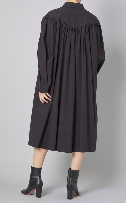 ヨークギャザーシャツワンピース