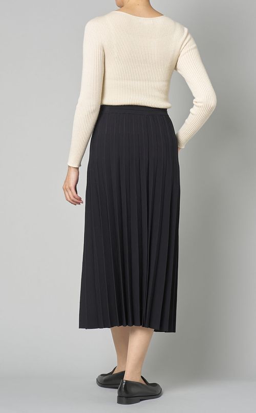レースニットプリーツスカート