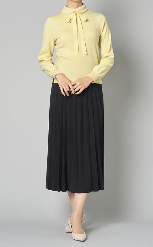 レースニットプリーツスカート