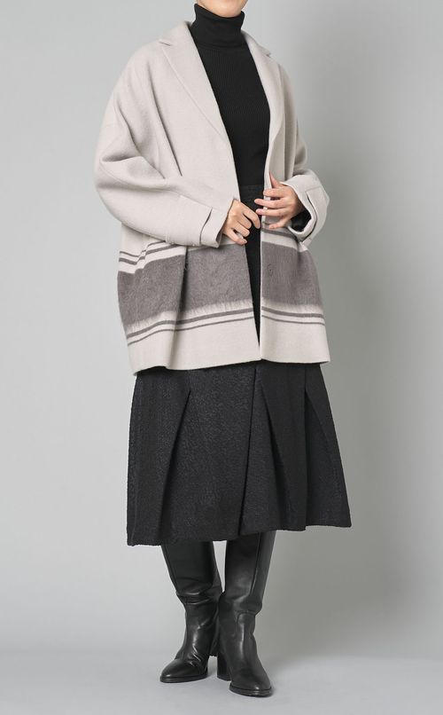 シャギーミックスボーダーコート