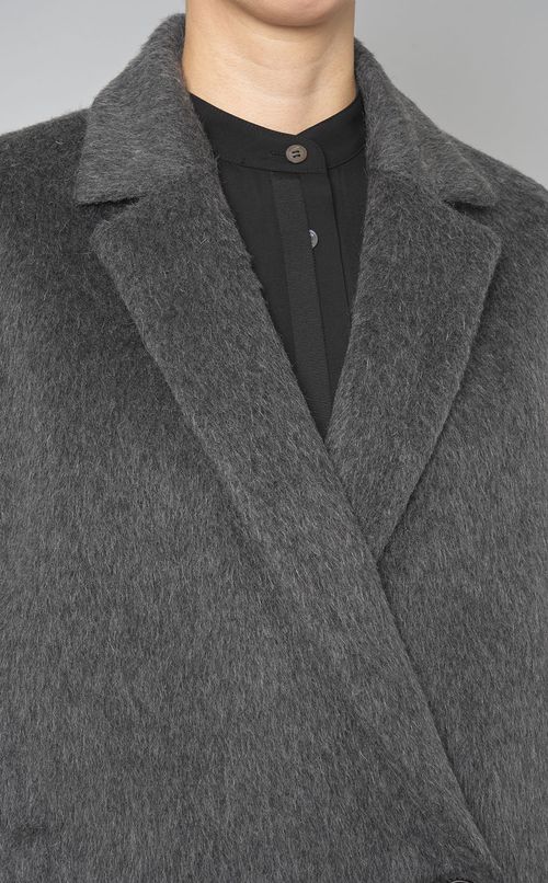 ウールモヘアシャギーロングジレ