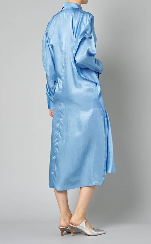 デザインスリーブシャツワンピース