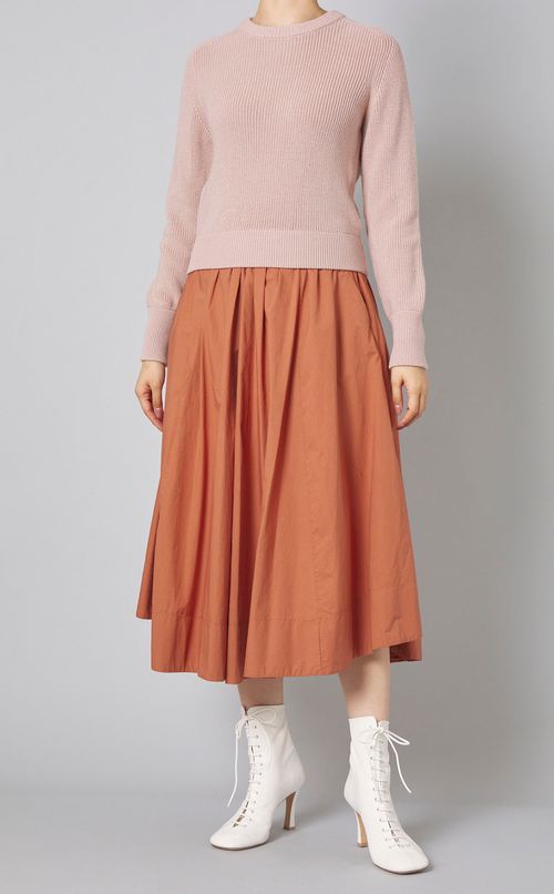 コットンギャザーミディスカート