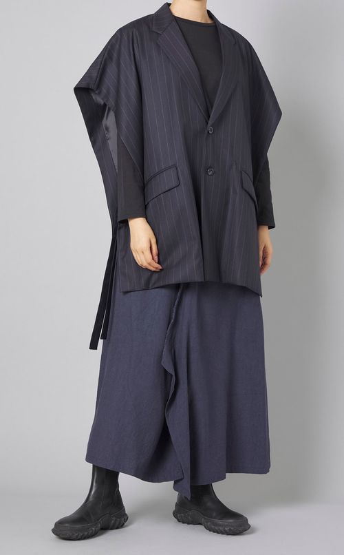 ピンストライプスクエアベスト