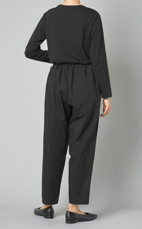 コットンナイロンギャバドットパンツ