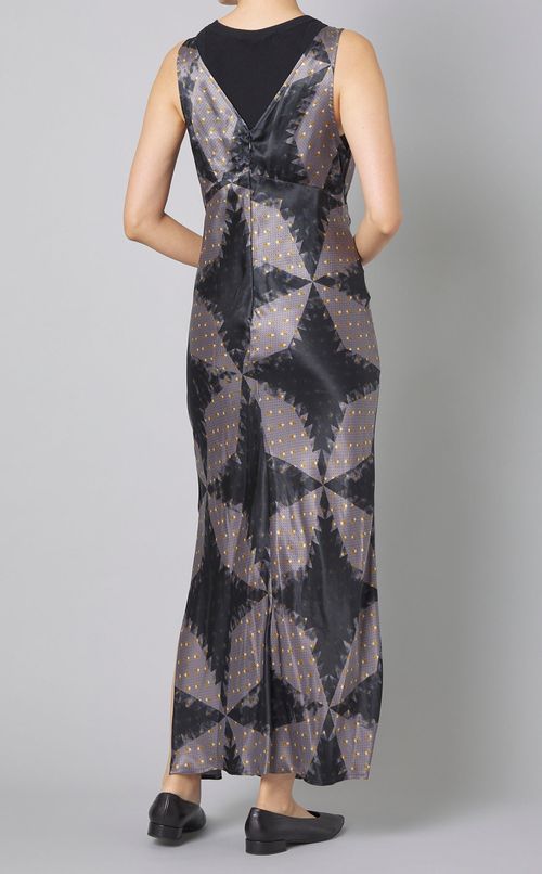 プリントロングドレス