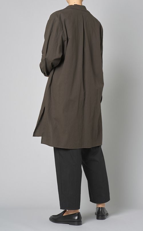 コットンリネングランパシャツ