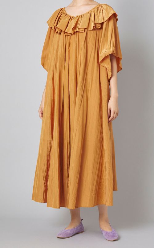 オーバーサイズラッフルギャザーワンピース