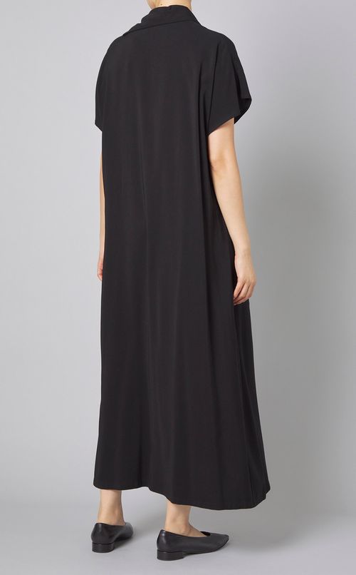 フレンチスリーブシャツワンピース