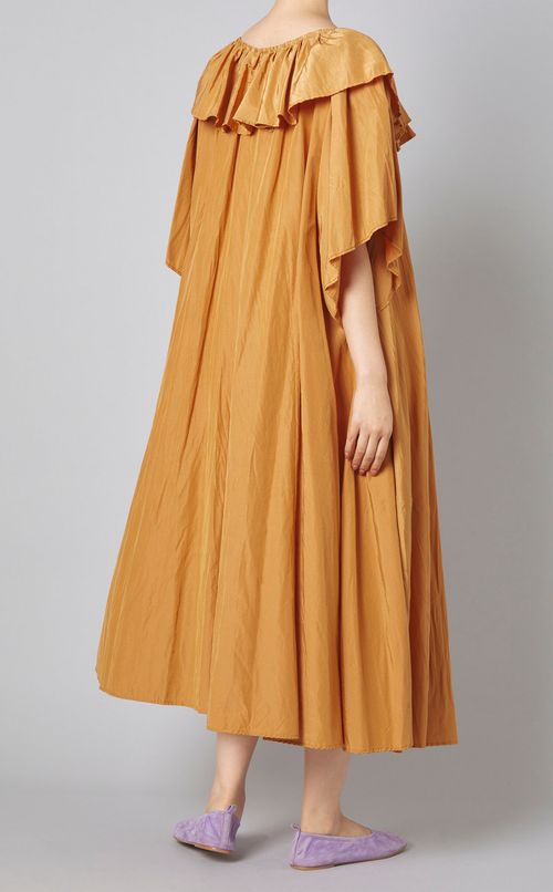 オーバーサイズラッフルギャザーワンピース