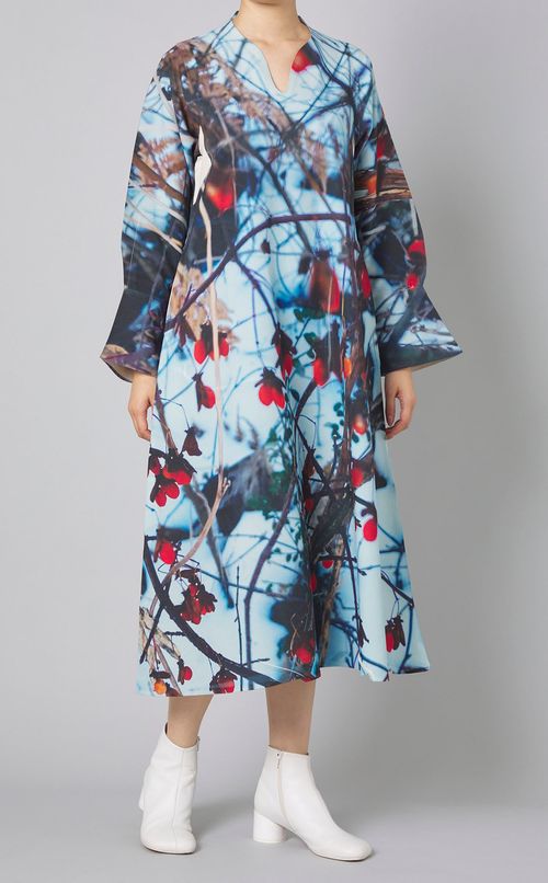 ダイレクトプリン卜キーネックワンピース