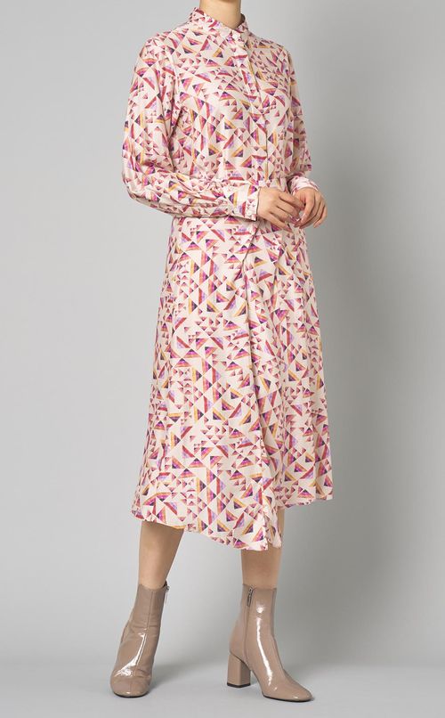 トライアングルプリントミディスカート