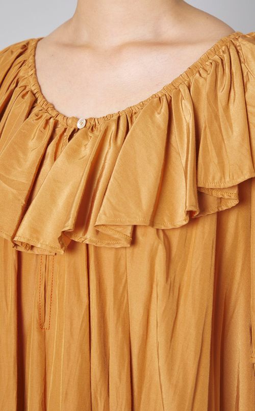 オーバーサイズラッフルギャザーワンピース