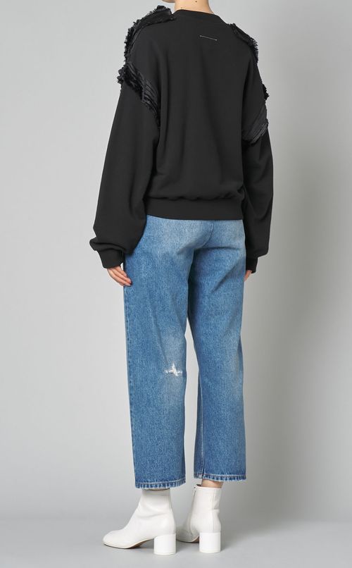 プリーツディテールスウェットプルオーバー