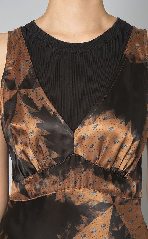 プリントロングドレス