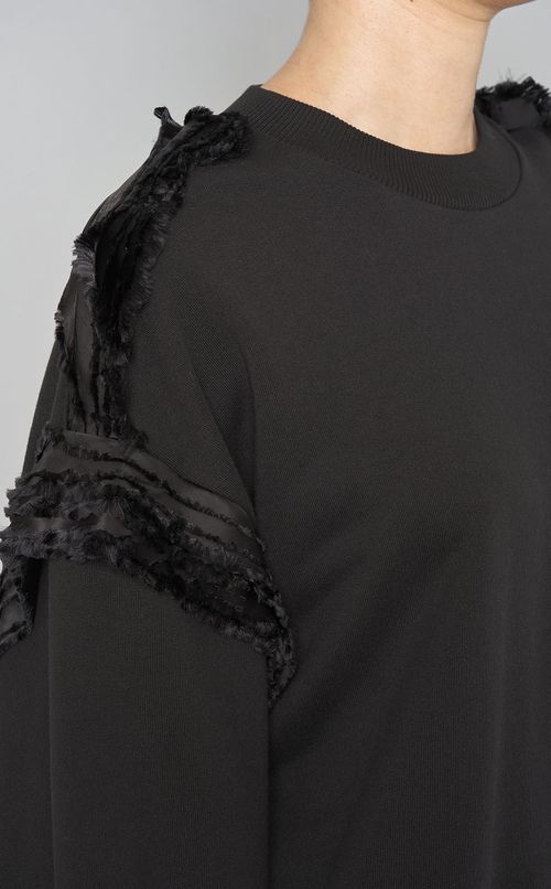 プリーツディテールスウェットプルオーバー