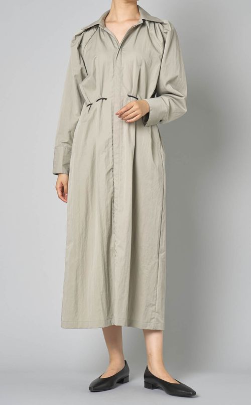 ウエストマークVネックシャツワンピース