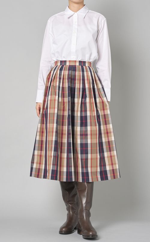 メモリーチェックフレアスカート