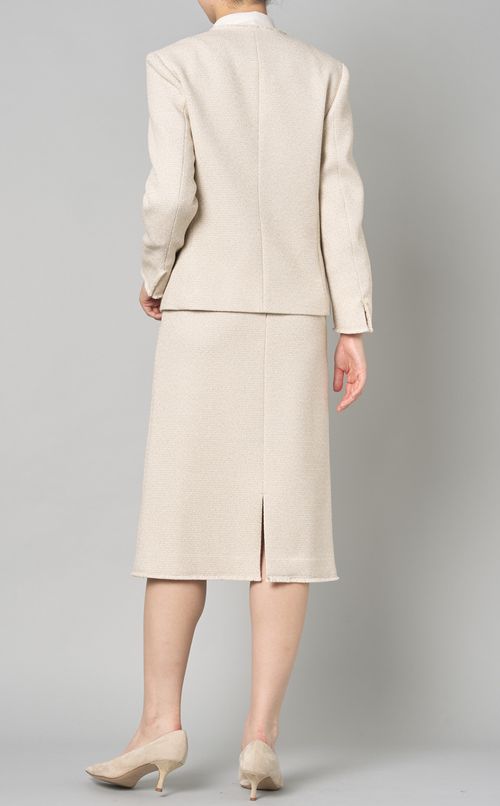 ツイードVネックジャケット