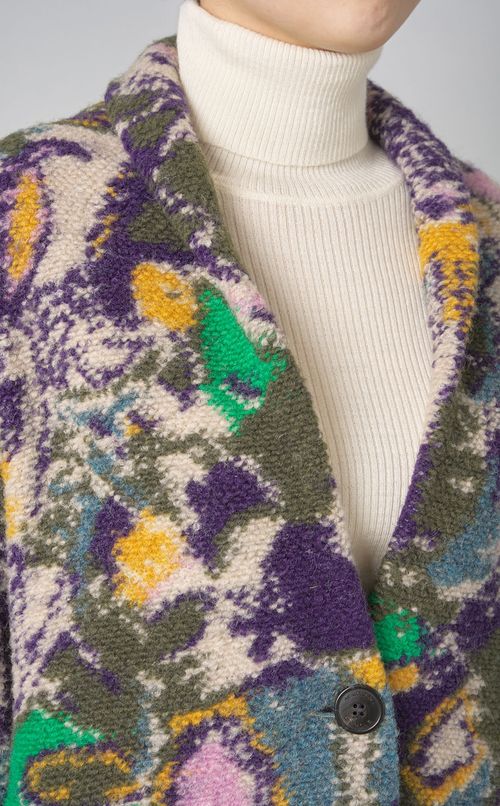 マルチカラーショールカラーコート