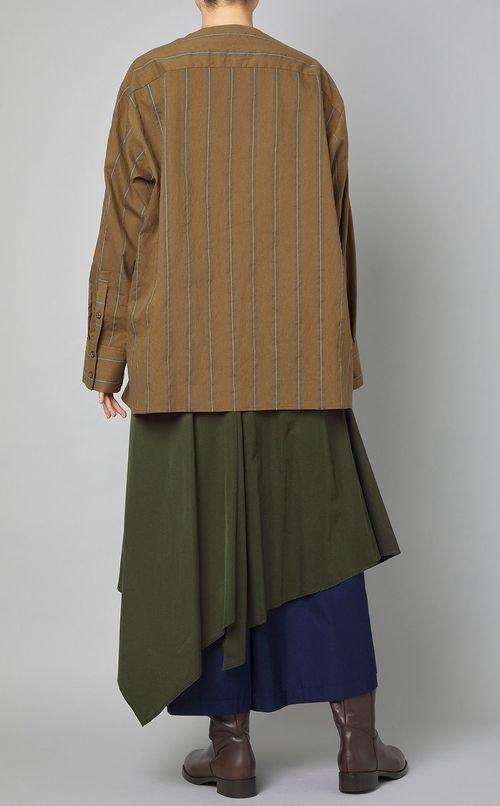 ストライプアシンメトリーシャツ