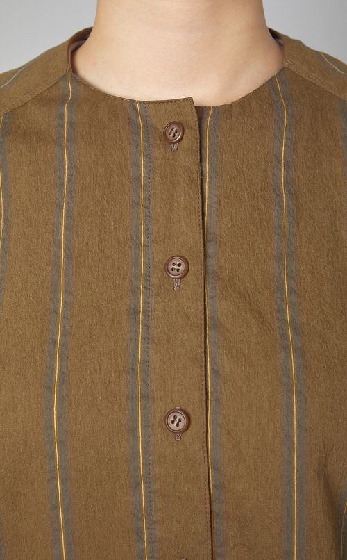 ストライプアシンメトリーシャツ