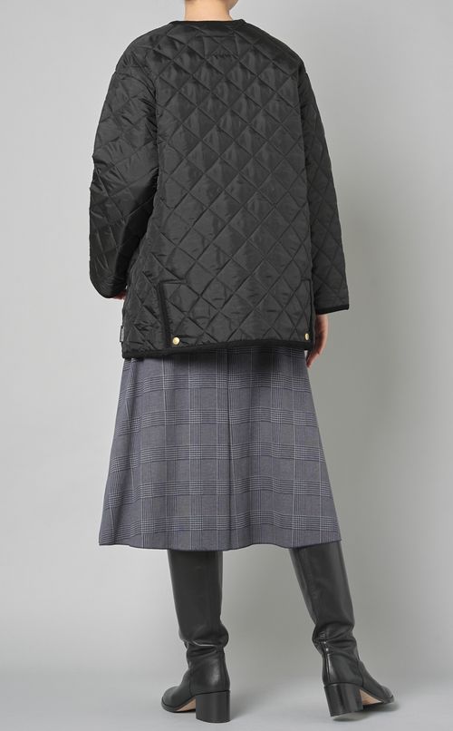 キルティングAラインミドルコート