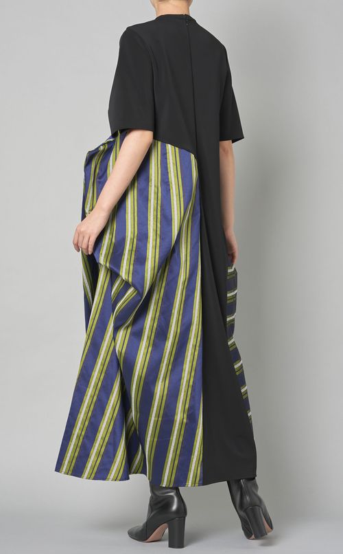 マルチストライプドッキングワンピース