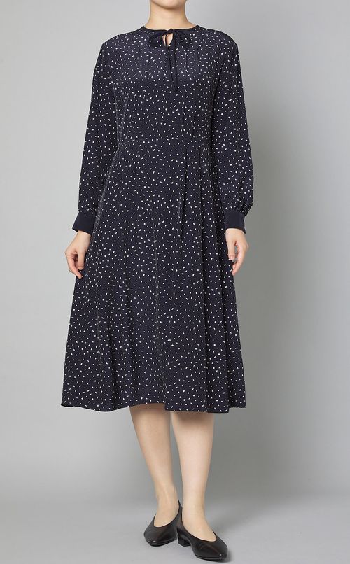 ダイヤドットリボンワンピース