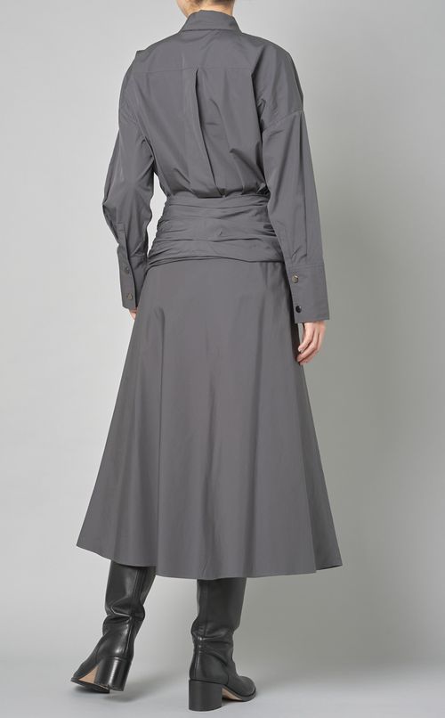 コットンポプリンタイフロントスカート