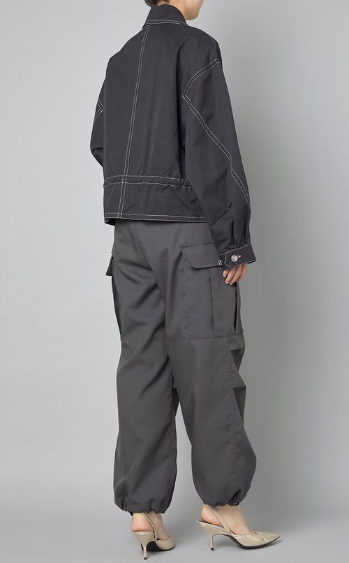 コットンドローコードショートブルゾン