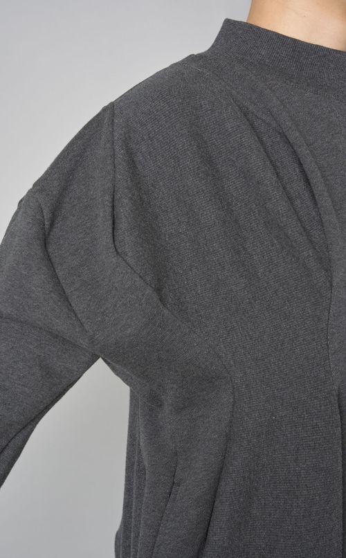 ウェーブ切替スウェットワンピース