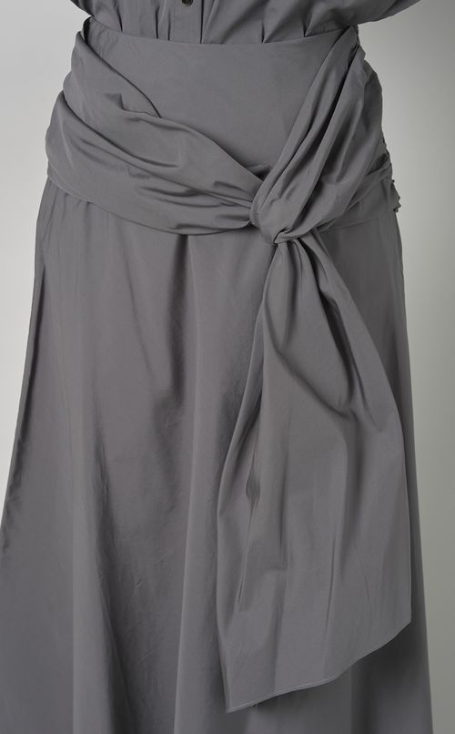 コットンポプリンタイフロントスカート