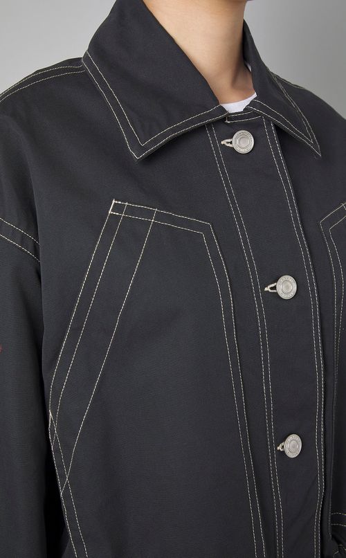 コットンドローコードショートブルゾン