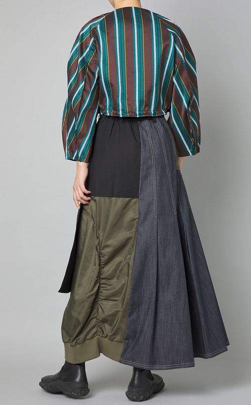 ファブリックミックススカート