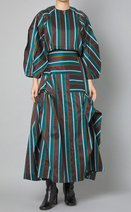 マルチストライプショートブルゾン