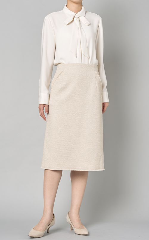 ボウタイシャツカラーブラウス