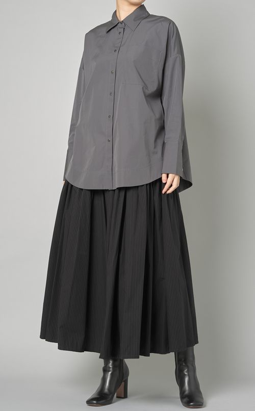 コットンポプリンロングスリーブシャツ